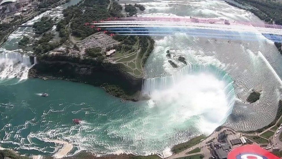 Red Arrows at Niagara Falls