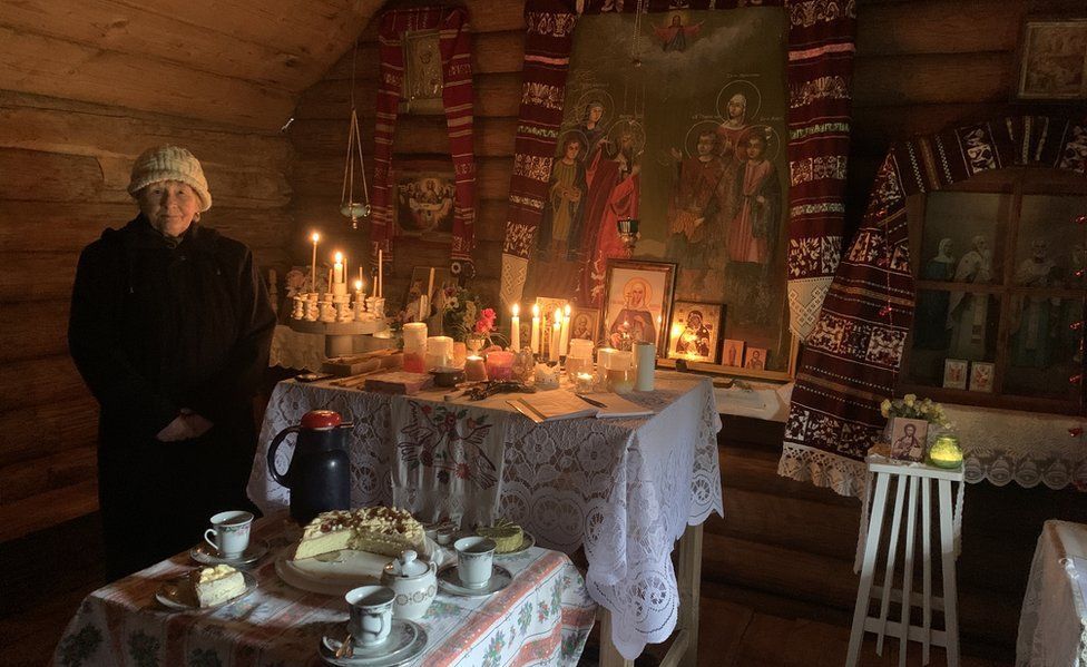 Eevi Linnamae looks after a small Orthodox chapel
