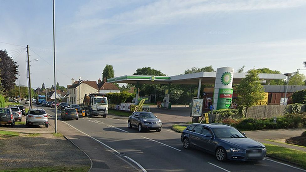 Man in 70s hit by car at BP garage in St Neots BBC News