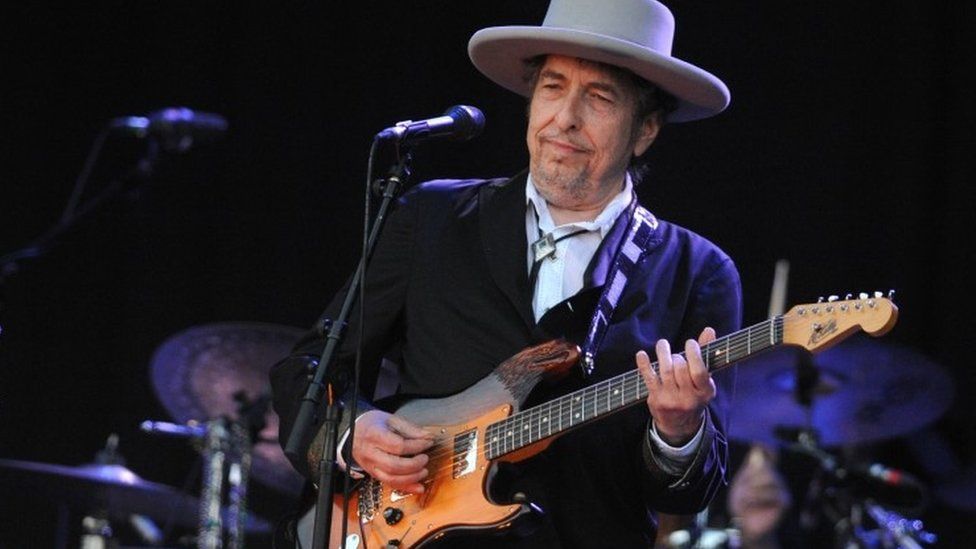 Bob Dylan performing on stage on 22 July, 2012 in Carhaix-Plouguer, western France