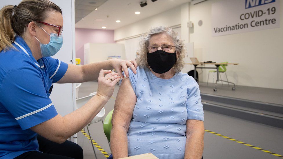 Covid 19 'Out for the first time in months' to get a vaccine BBC News