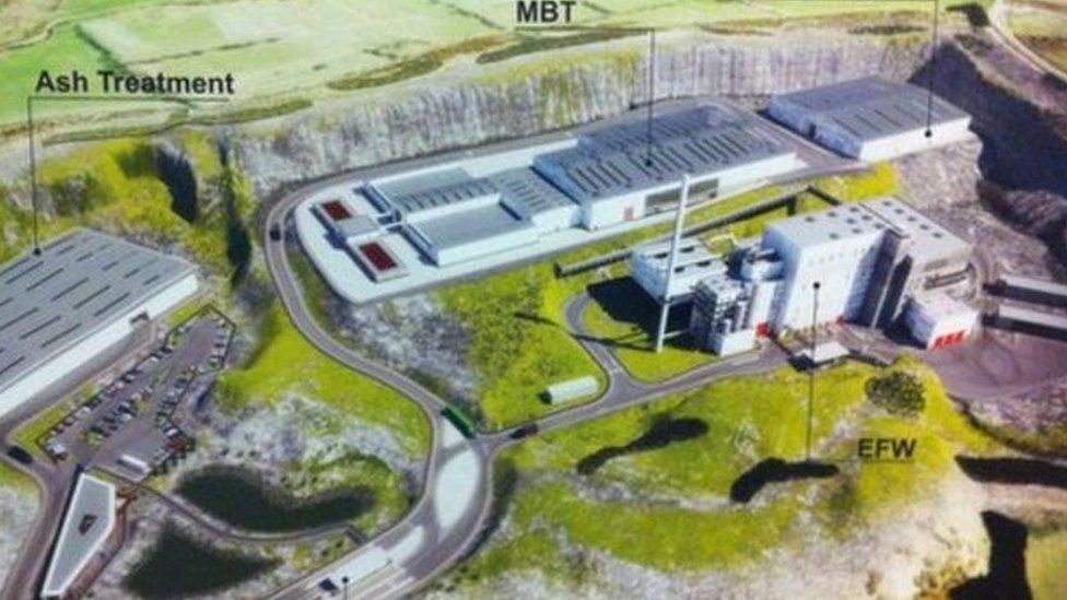 An artist's impression of the proposed waste facility