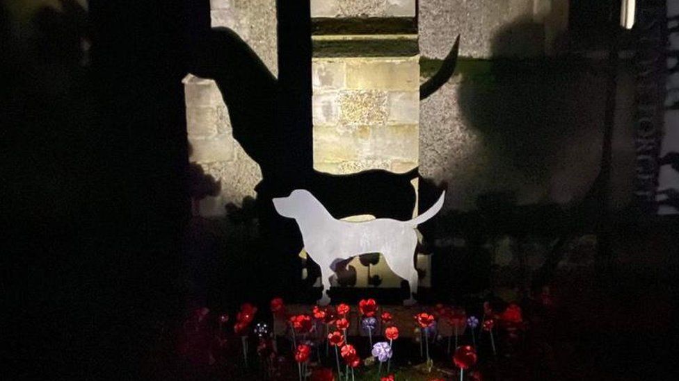 The display will be illuminated at night at St Nicholas churchyard in Keyingham until the end of November