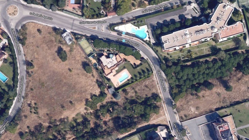 Location of North Korean embassy in Madrid