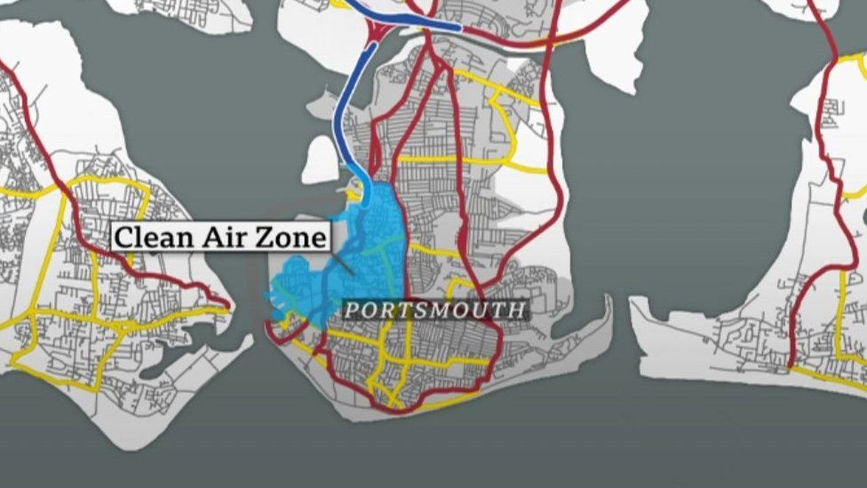 Portsmouth clean air charging zone scaled back BBC News