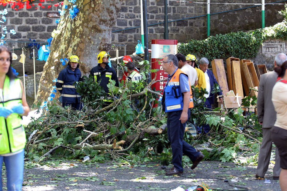 Rescuers in Funchal, 15 August
