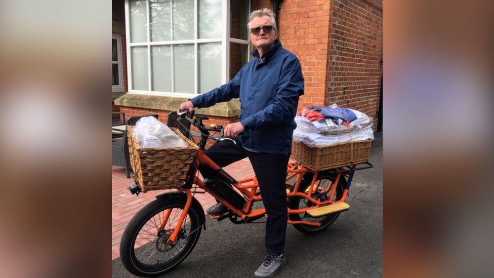 Tim Withers with his cargo bike