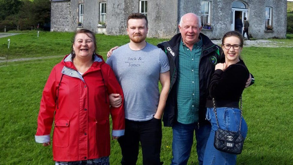 Brenda Devine with son John, husband terence and daughter kerry