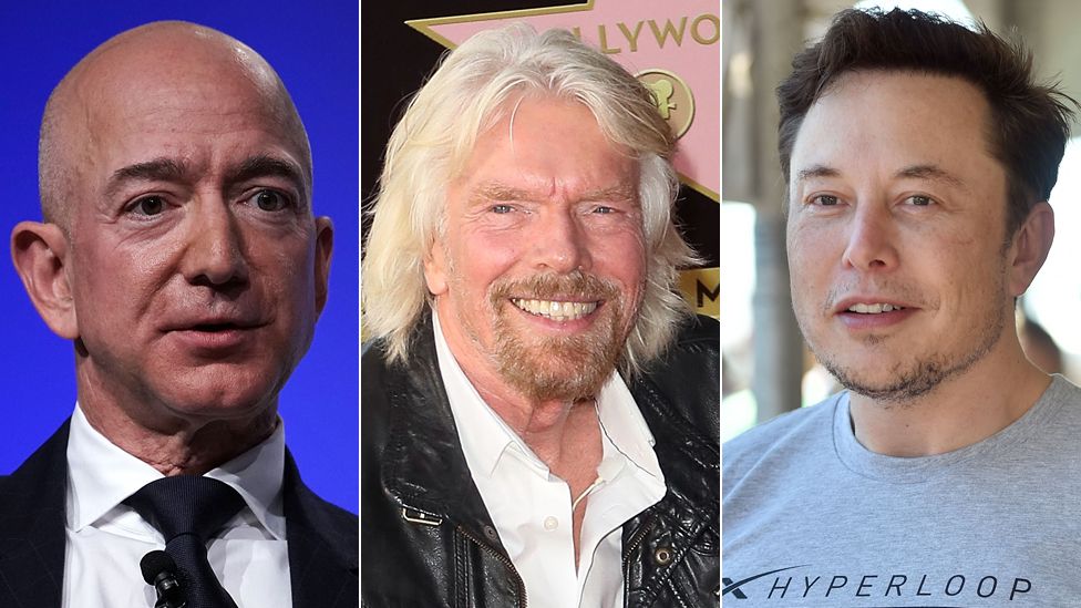 Jeff Bezos, Richard Branson, Elon Musk