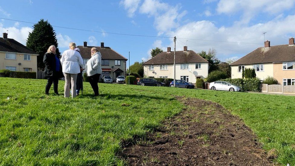 Residents standing in the middle of Redruth Close