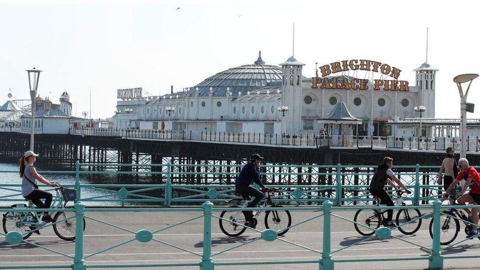 Cyclists in Brighton