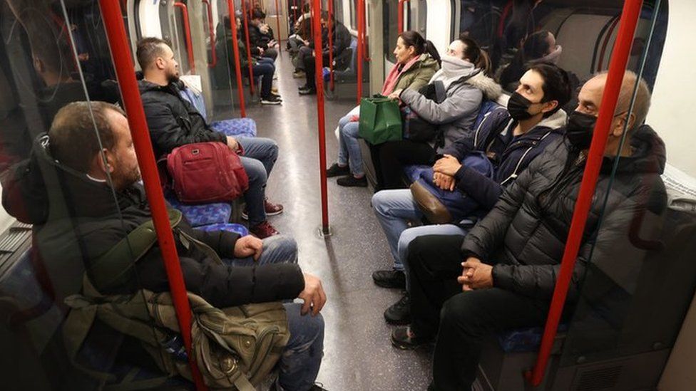Passengers on tube