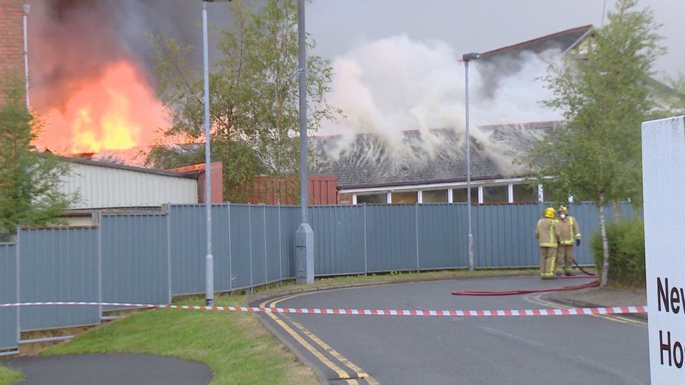 Fire at Stobhill Hospital