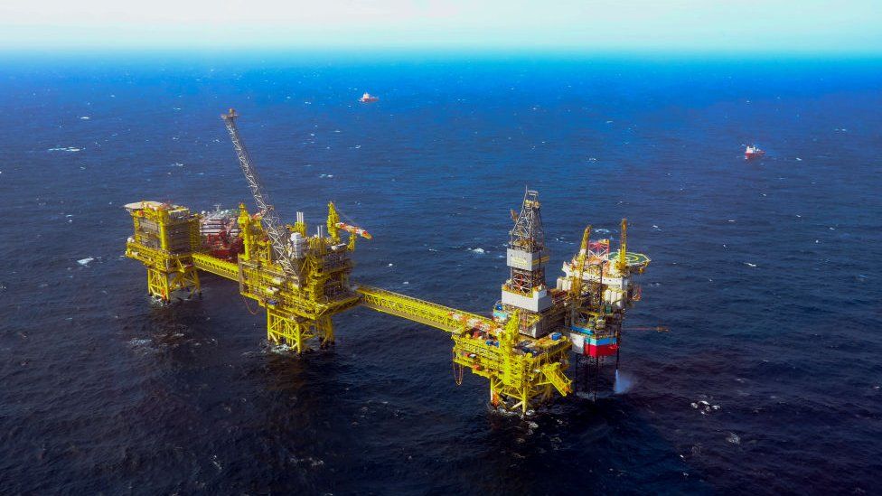 The Total Culzean platform is pictured on the North Sea, about 45 miles (70 kilometres) east of the Aberdeen, Europe's self-proclaimed oil capital on Scotland's northeast coast, on April 8, 2019