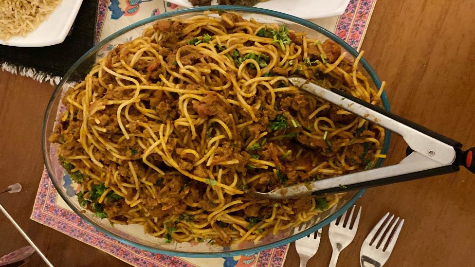 A dish of Somali bolognese