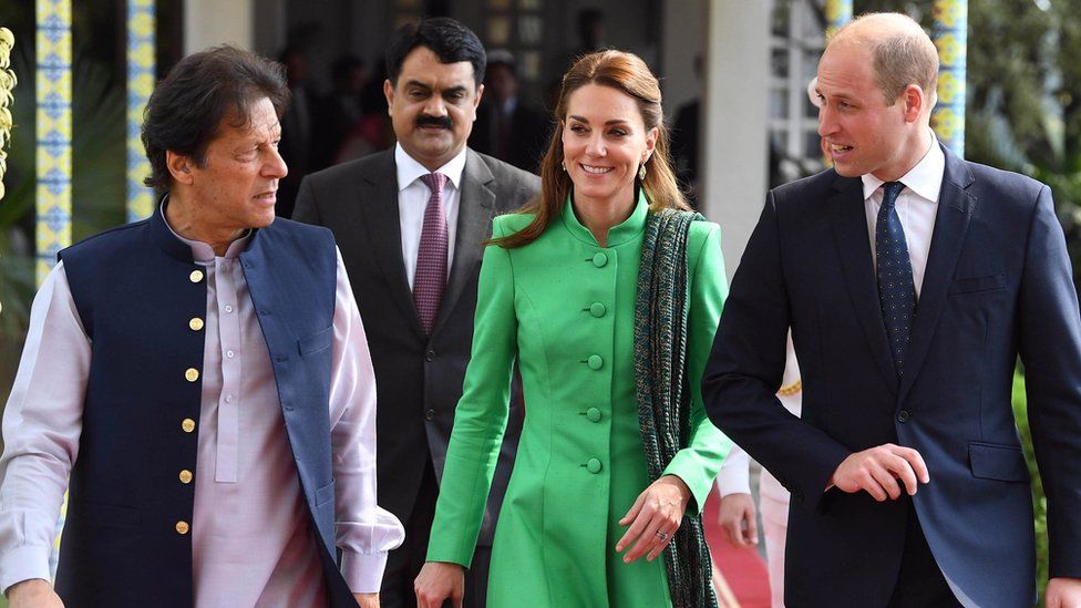Prince William, The Duke of Cambridge and Catherine, Duchess of Cambridge visit The Prime Minister of Pakistan Imran Khan in central Islamabad Pakistan, 15 October 2019