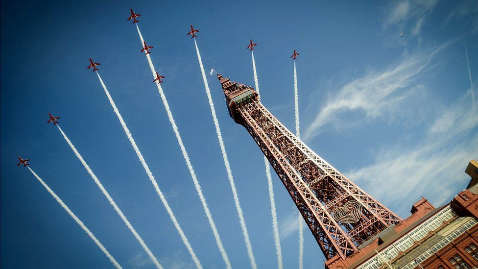 Red Arrows over Blackpool