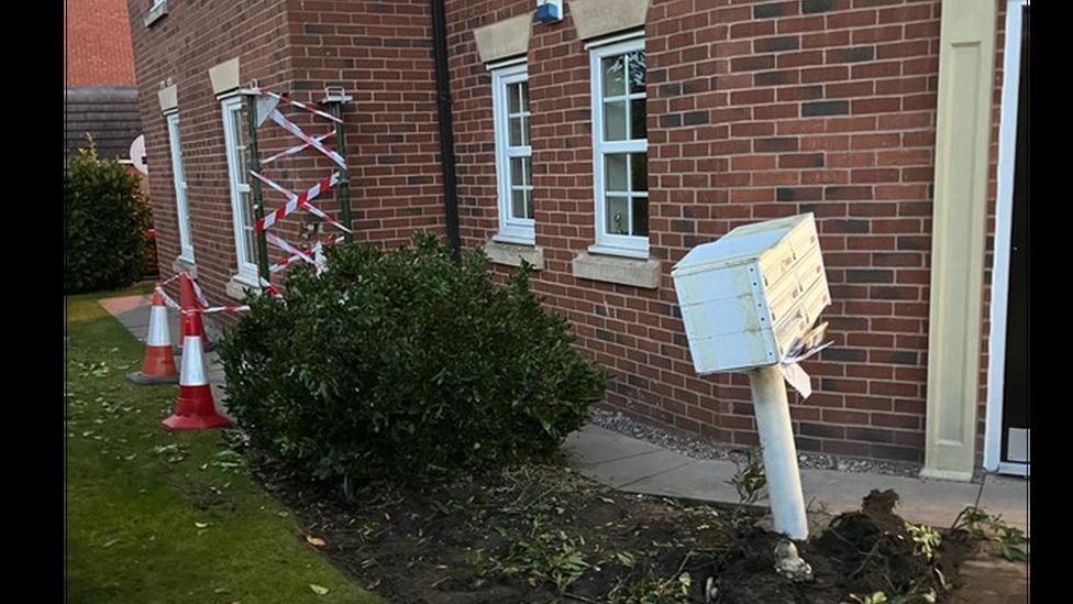 Damage to flats in Nantwich