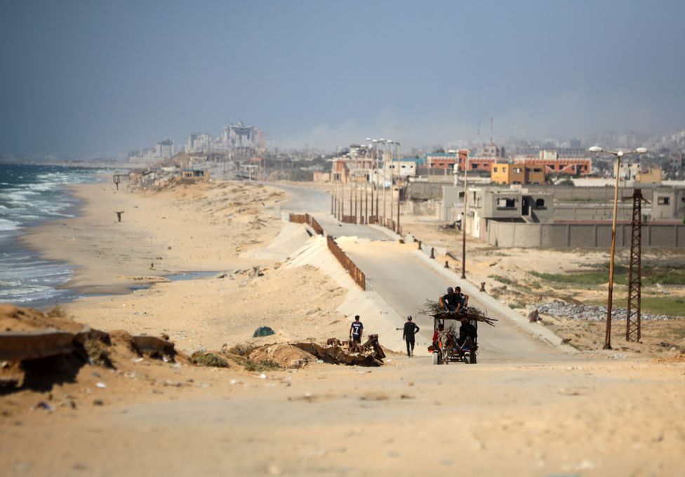 Smoke billows during Israeli bombardment on Gaza City