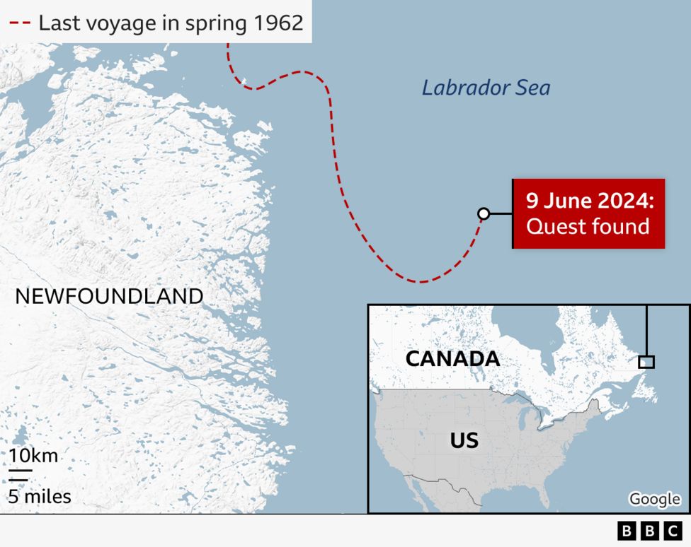 Explorer Ernest Shackleton's 'last ship' Quest discovered - BBC News