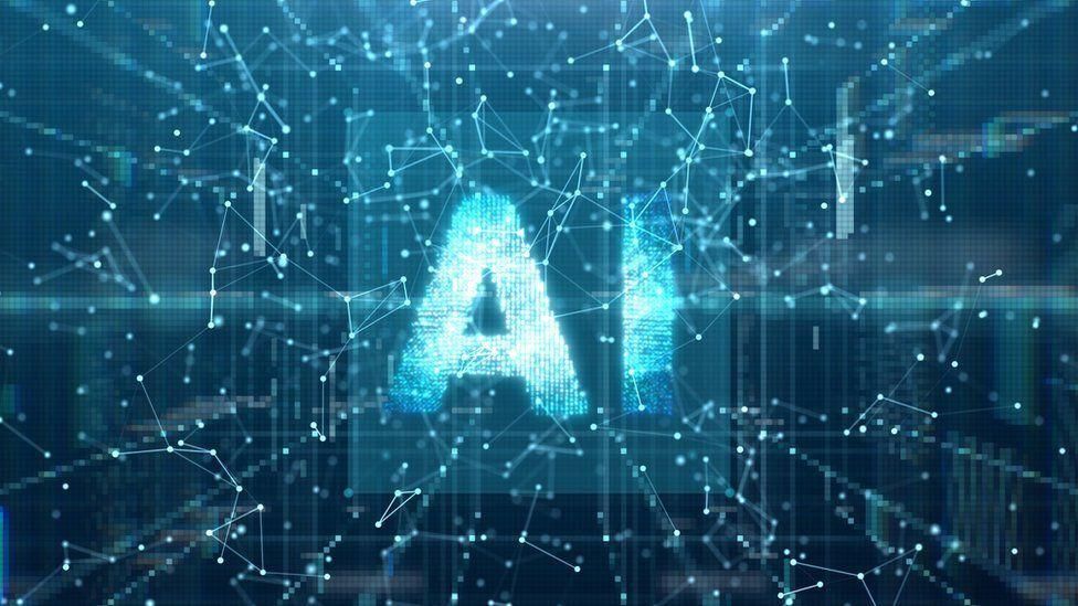 Graphics spelling out AI