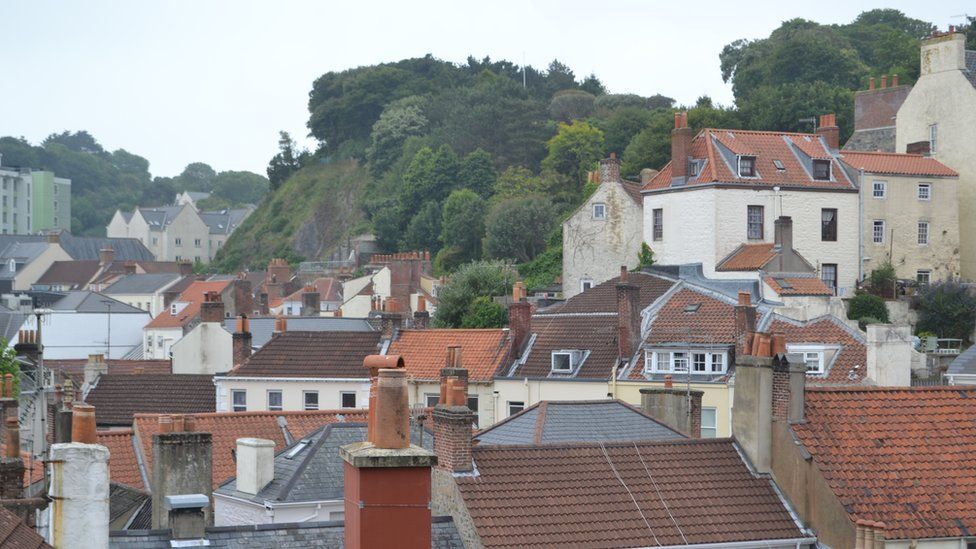 A photo of houses in Guernsey