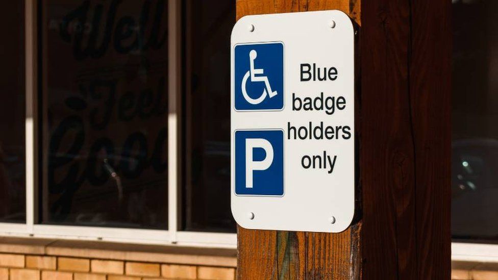 Generic accessible parking sign image