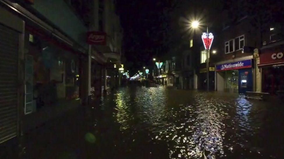 Flooding in Lowestoft in 2023