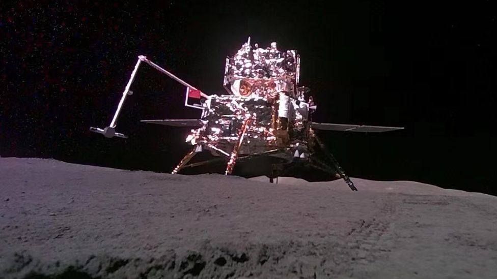 China: Chang'e-6 far side of the Moon probe begins journey back - BBC News