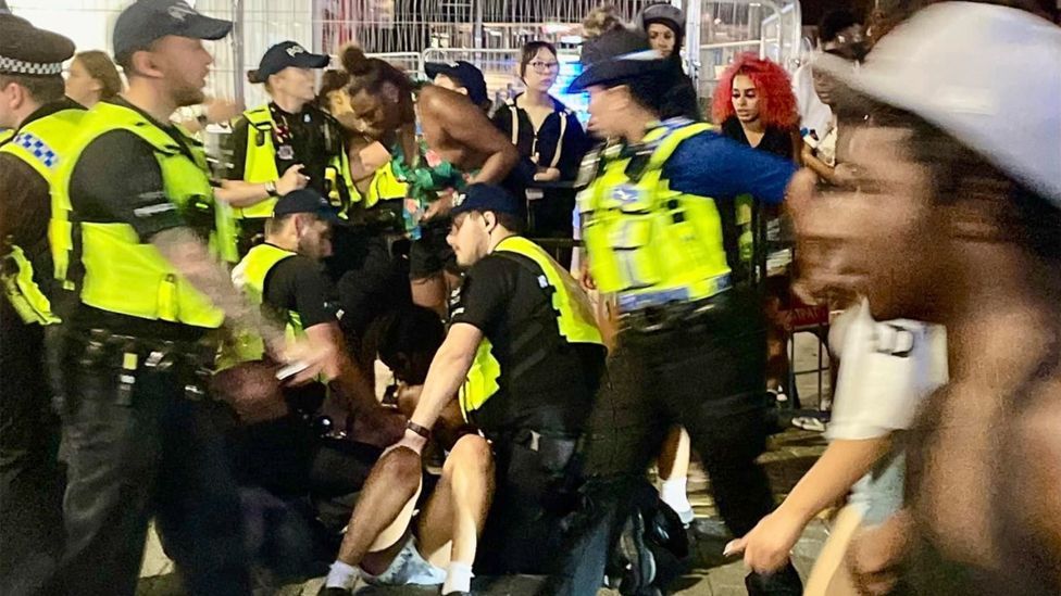 Police detain a person in Southend-on-Sea