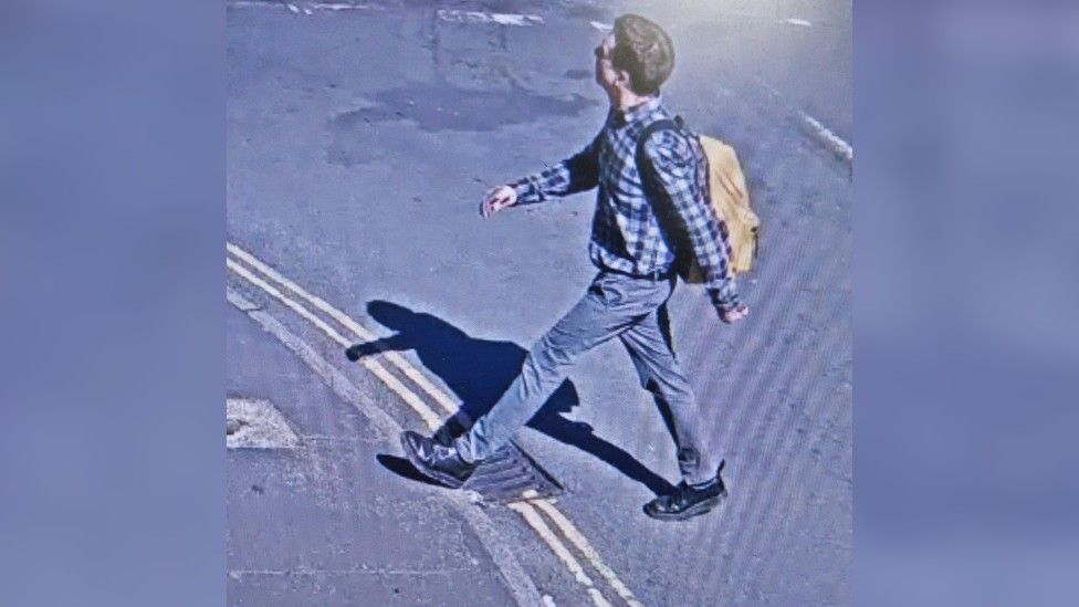 Anthony Hill walking on CCTV image