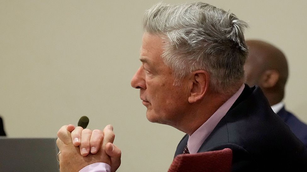 Alec Baldwin photographed in court