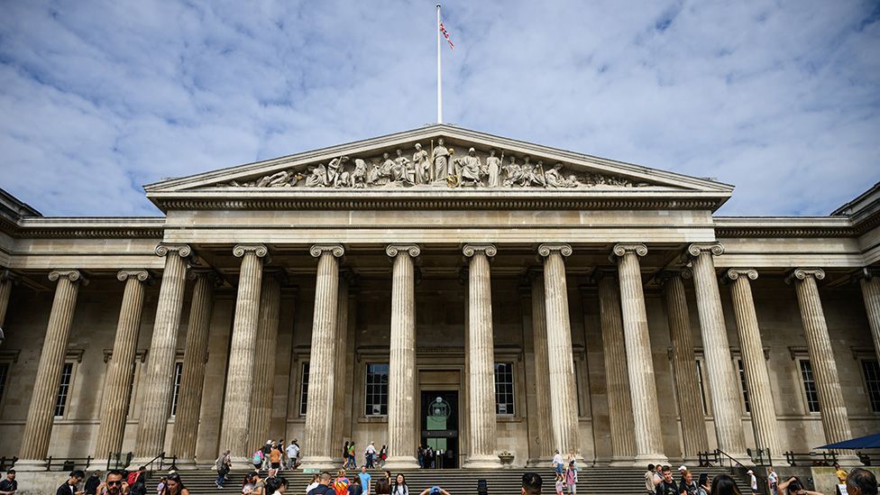 The British Museum portico, London