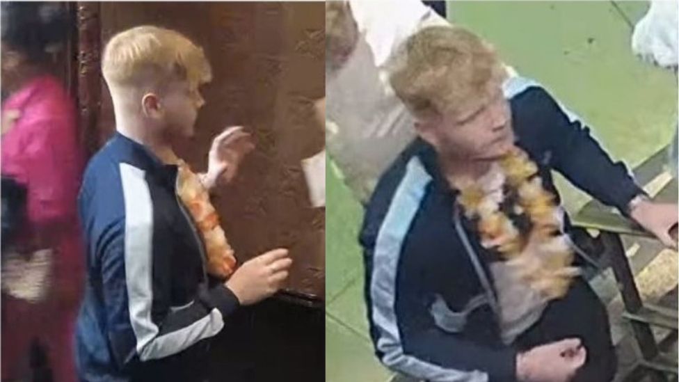 The man in the CCTV images is wanted as part of a police investigation