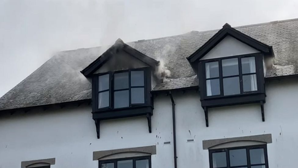 Residents evacuated from Truro building as fire tackled BBC News