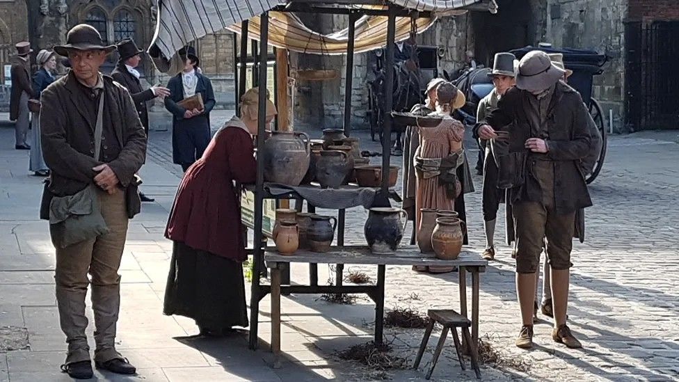 Filming in Lincoln for Mike Leigh film Peterloo
