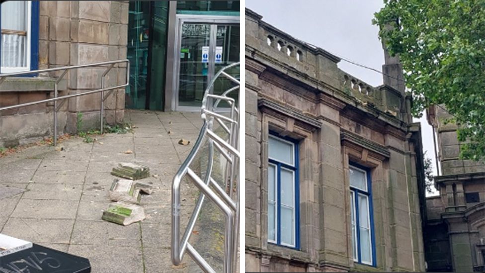 Bilston town hall badly damaged in lead theft, council says - BBC News