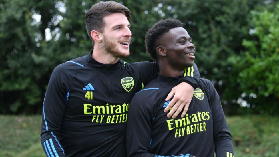 Arsenal Declan Rice Says Bukayo Saka Has To Find New Ways To Beat The