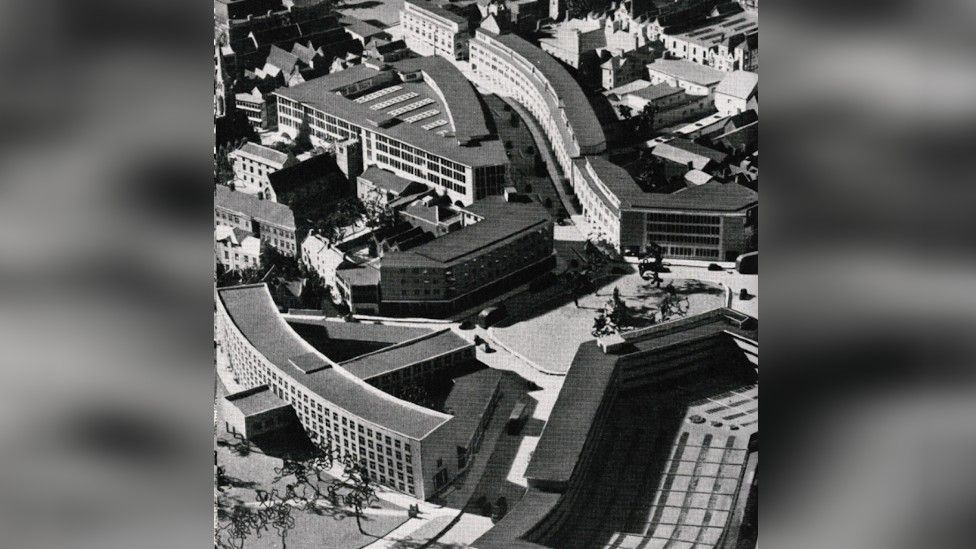 Proposed large grey buildings by Sharp in Oxford city centre 