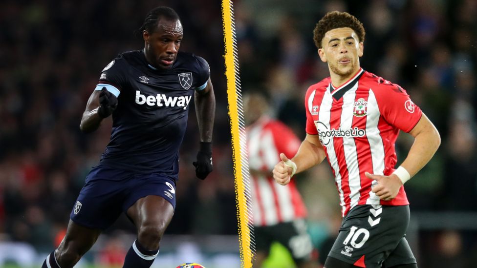 Team news West Ham v Southampton BBC Sport