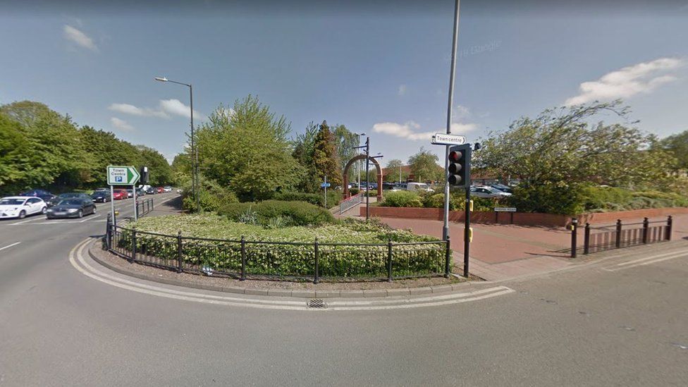 Junction of Roanne Ringway and Coton Road in Nuneaton
