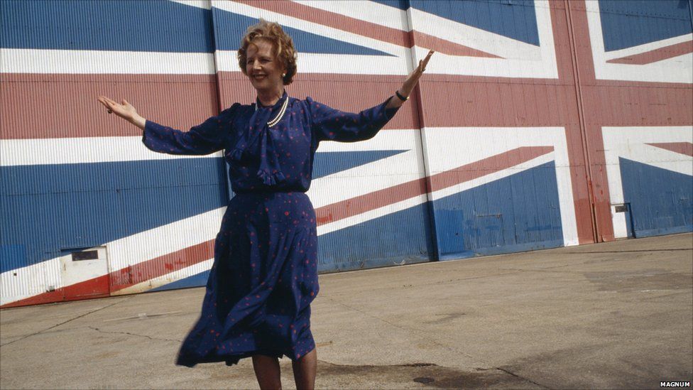 Mrs Thatcher launching the Conservative Party manifesto, 1983