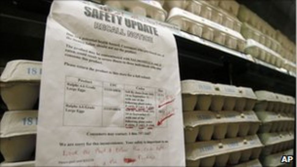 Egg recall in US grows to half a billion BBC News