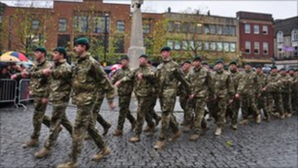 parade held in Taunton for 40 Commando BBC News