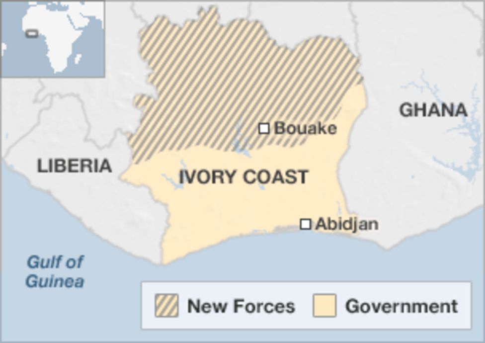 Ivory Coast Crisis As Presidential Rivals Both Sworn In BBC News 50279914 50108531 48629921 Ivory Coast 304map 1 1 