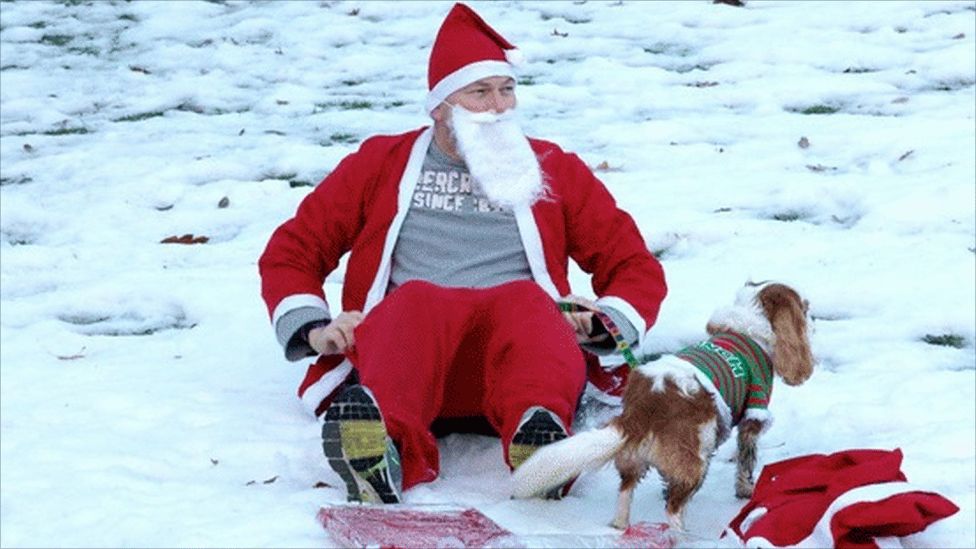 Man in Santa suit