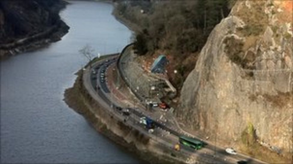 Bridge Valley Road works on course after tunnel filled BBC News