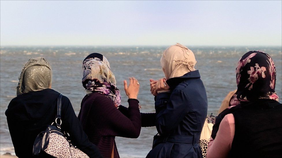 Women looking out to sea