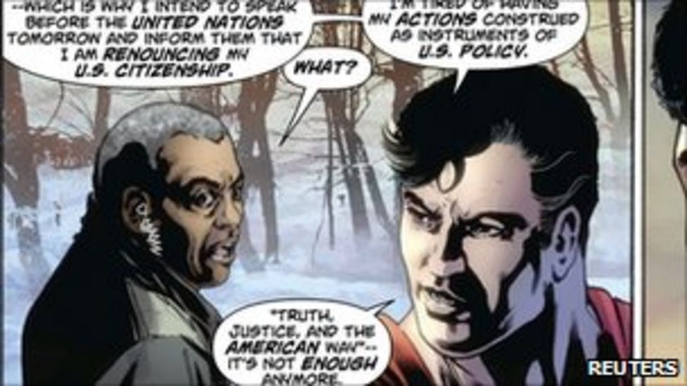 Superman 'may end US citizenship', says Action Comics - BBC News