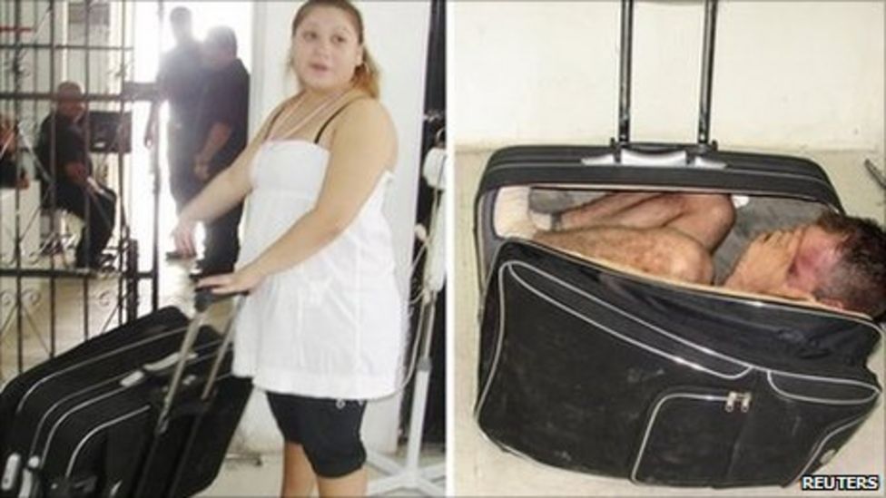 Mexican Caught Trying To Escape Jail In Wifes Suitcase Bbc News